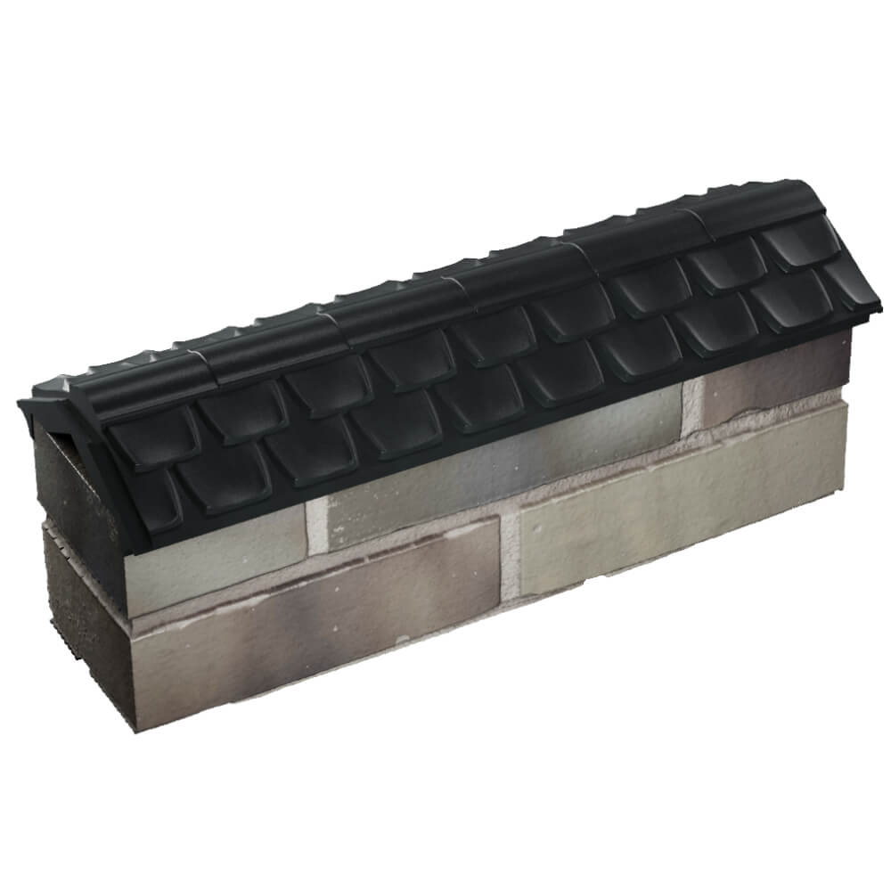 Парапет Zking Эльбрус Черный с посадкой на 0.5 кирпича (130мм) в Перми фото