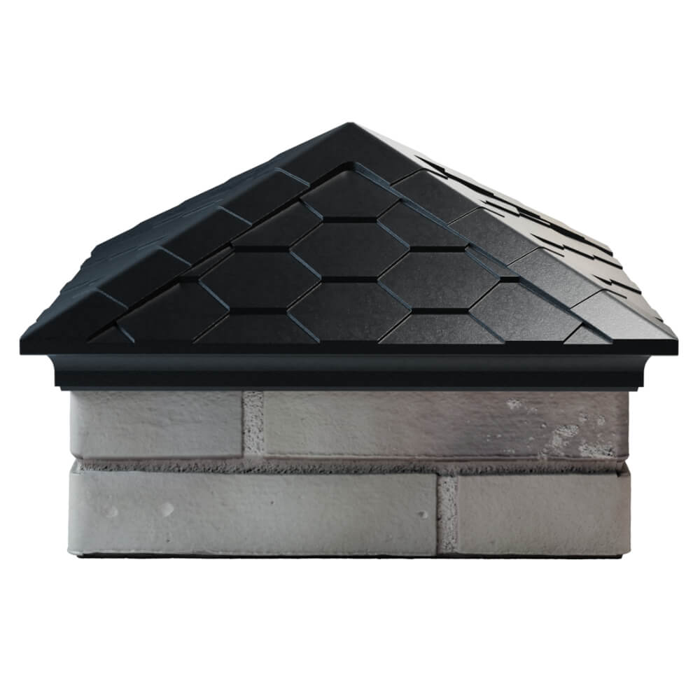 Колпак Zking Эверест Черный на столб 1.5х1.5 кирпича (390х390мм) Пермь фото