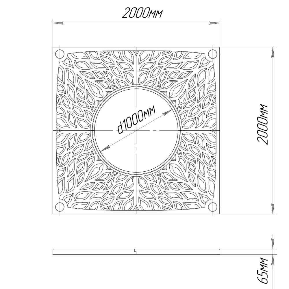Приствольная решетка для дерева ZKING CRUST 2х2м Черная в Перми фото