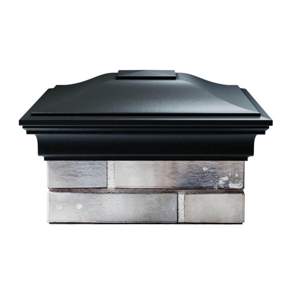 Колпак Zking Монблан Черный на столб 1.5х1.5 еврокирпича 0.7НФ (355х355мм) Пермь фото