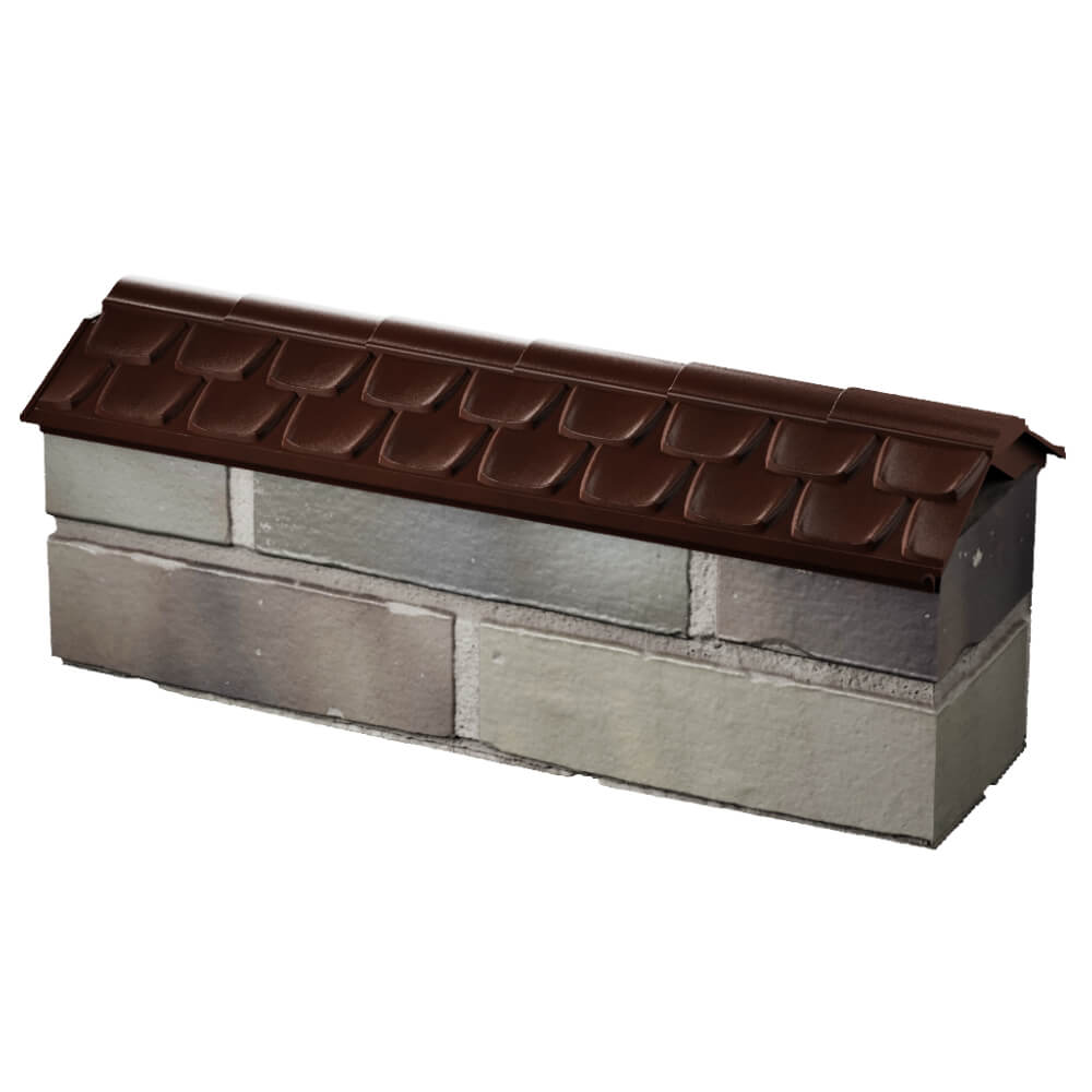 Парапет Zking Эльбрус Коричневый с посадкой на 0.5 кирпича (130мм) в Перми фото