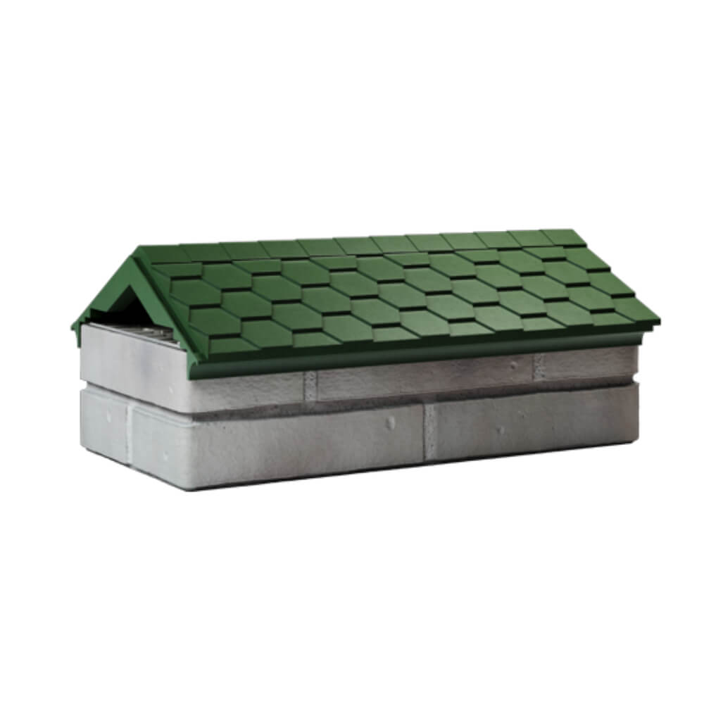 Парапет Zking Эверест Зеленый с посадкой на 1 кирпич (200/225/255мм) Пермь фото