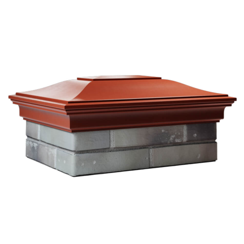 Колпак Zking Монблан Красный на столб 2х1.5 кирпича (515х385мм) в Перми фото