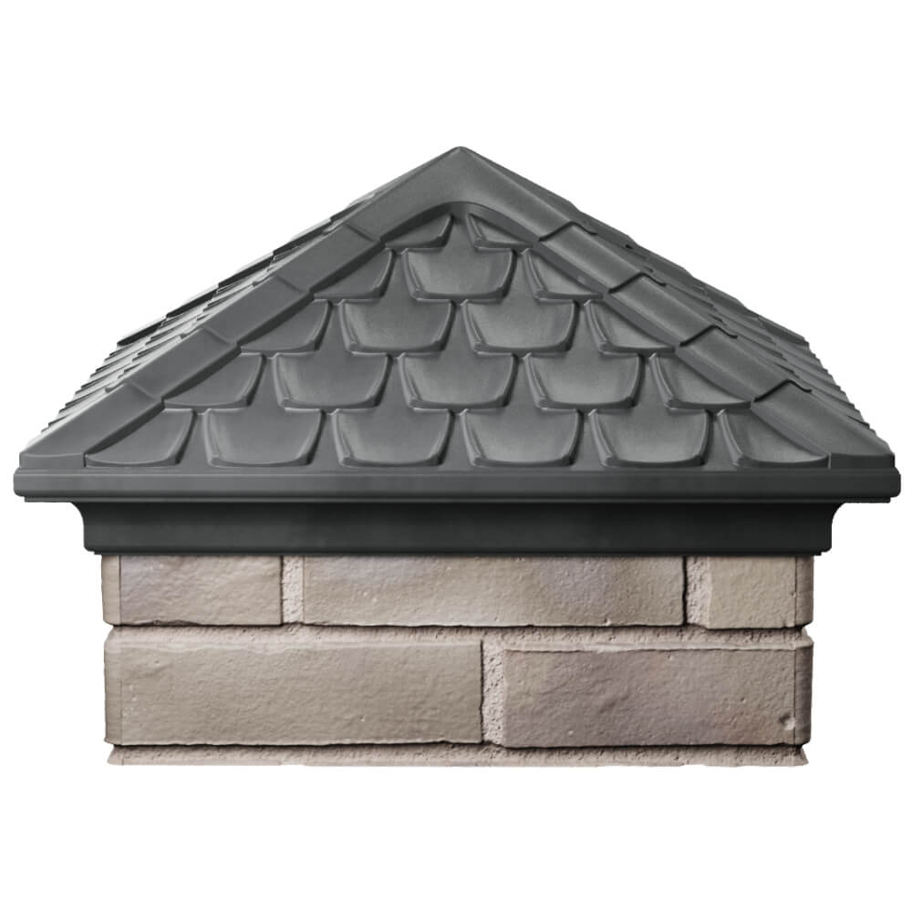 Колпак Zking Эльбрус Серый на столб 1.5х1.5 кирпича (385х385мм) Пермь фото