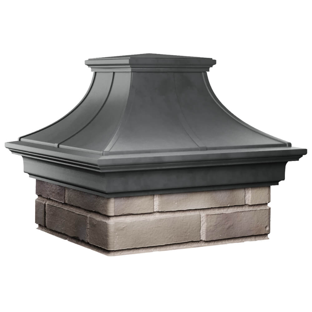 Колпак Zking Монблан Премиум Серый на столб 1.5х1.5 кирпича (385х385мм) в Перми фото