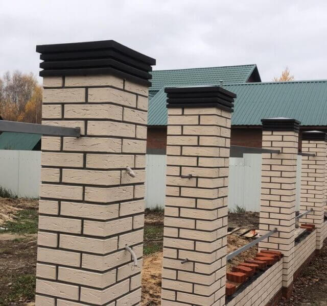 Колпак Zking Бона ХайТек Коричневый на столб 1.5х1.5 кирпича (385х385мм) в Перми фото