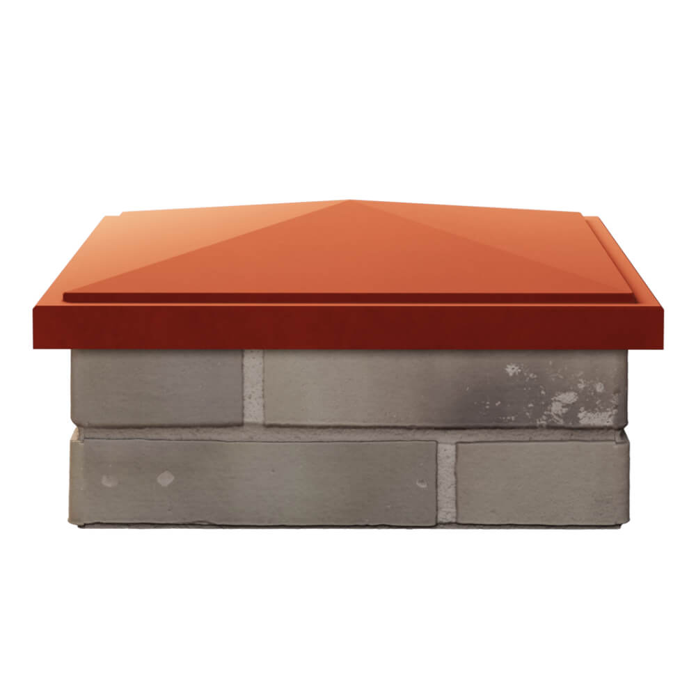 Колпак Zking БонаМоно Красный на столб 1.5х1.5 кирпича (385х385, 400х400мм) Пермь фото