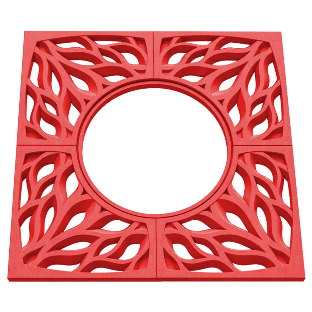 Приствольная решетка для дерева ZKING CRUST 1.2х1.2м Красная в Перми фото