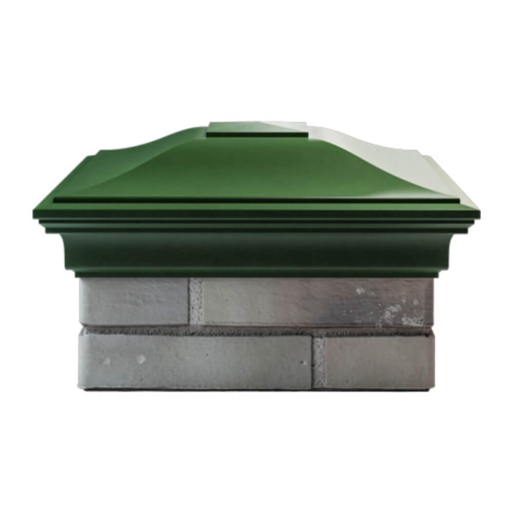 Колпак Zking Монблан Зеленый на столб 1.5х1.5 еврокирпича 0.7НФ (355х355мм) Пермь фото