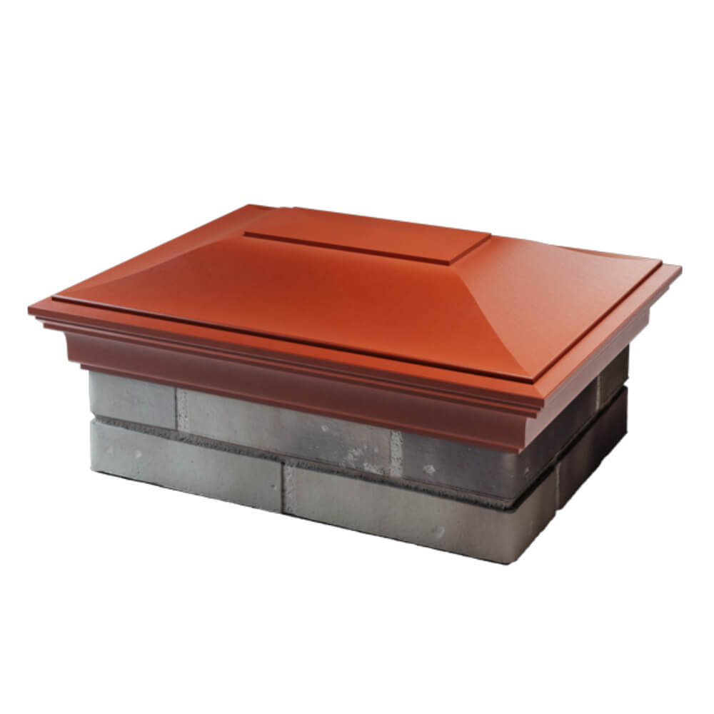 Колпак Zking Монблан Красный на столб 2х1.5 кирпича (515х385мм) в Перми фото