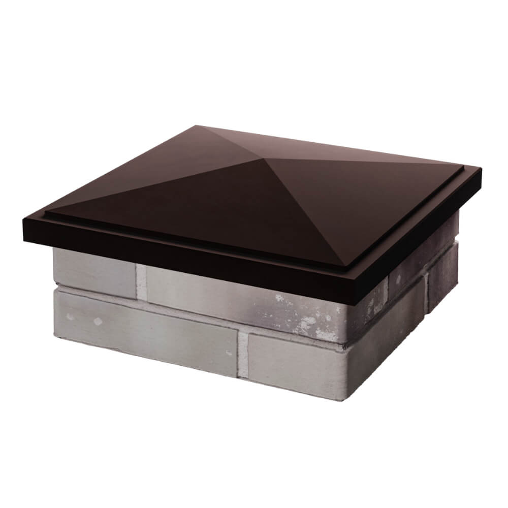 Колпак Zking БонаМоно Коричневый на столб 1.5х1.5 кирпича (385х385, 400х400мм) в Перми фото