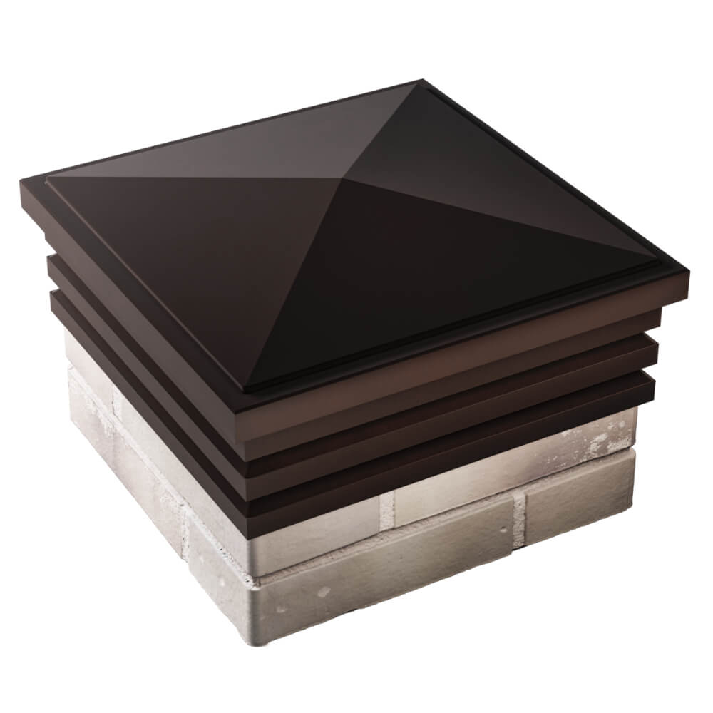 Колпак Zking Бона ХайТек Коричневый на столб 1.5х1.5 кирпича (385х385мм) в Перми фото