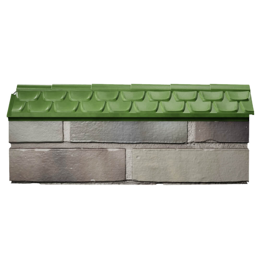 Парапет Zking Эльбрус Зеленый с посадкой на 0.5 кирпича (130мм) в Перми фото