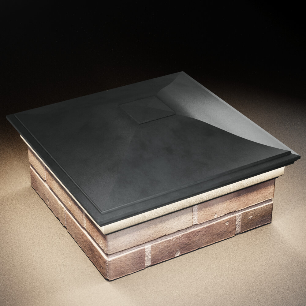 Колпак Zking Монблан Серый на столб 2х2 кирпича (515х515мм) c подсветкой в Перми фото