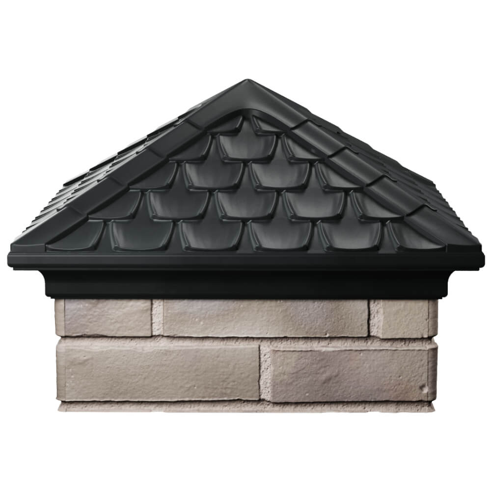 Колпак Zking Эльбрус Черный на столб 1.5х1.5 кирпича (385х385мм) Пермь фото