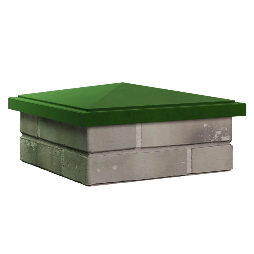 Колпак Zking БонаМоно Зеленый на столб 1.5х1.5 кирпича (385х385, 400х400мм) в Перми фото