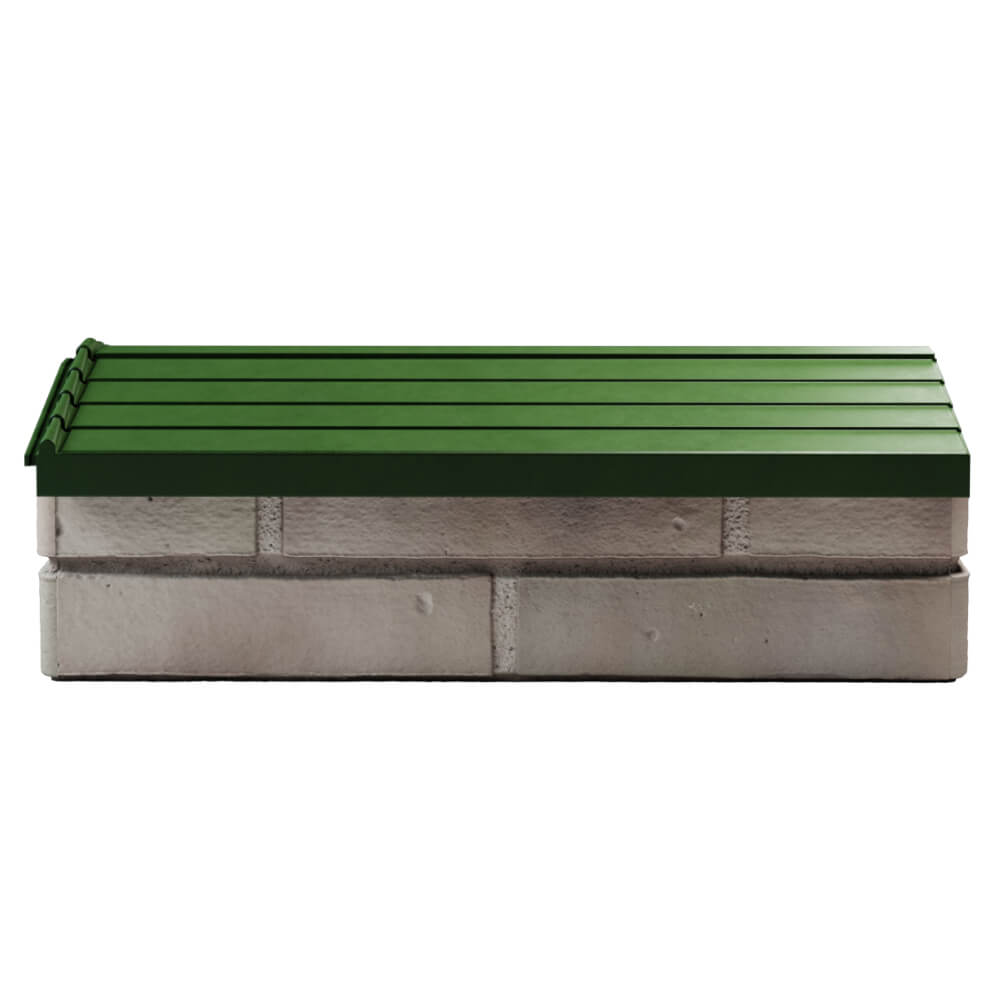 Парапет Zking Бона ХайТек Зеленый с посадкой на 1 кирпич (200/225/255мм) в Перми фото