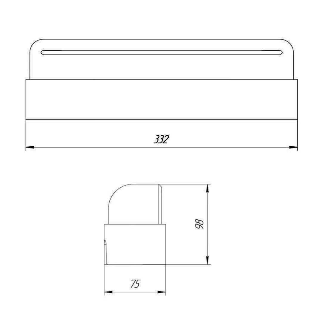 LED Светильник для шаговой плиты STONE Черный Сланец 330х75х98мм в Перми фото