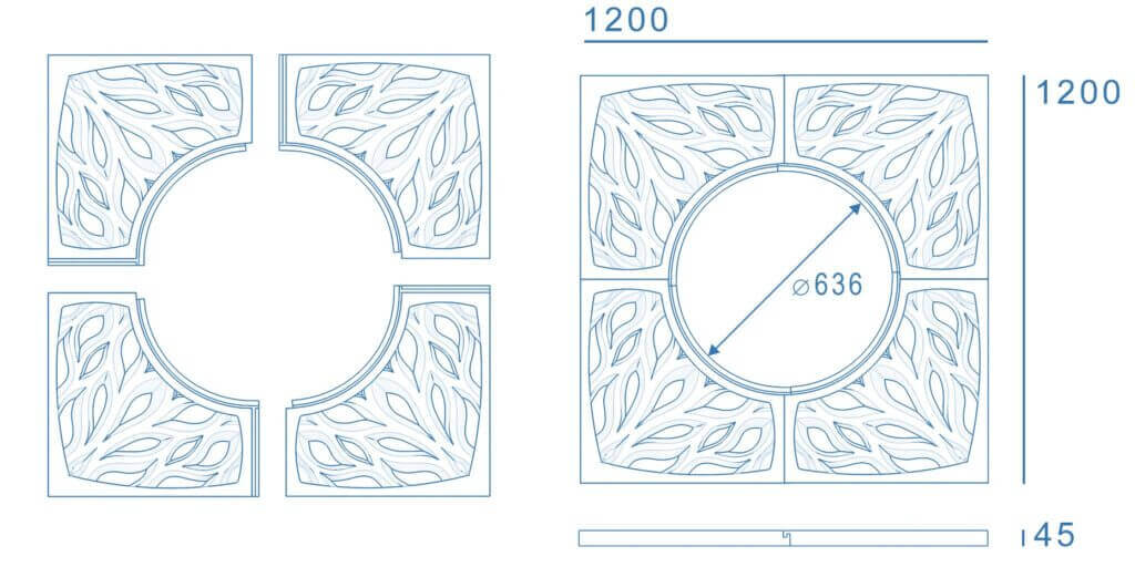 Приствольная решетка для дерева ZKING CRUST 1.2х1.2м Черная в Перми фото