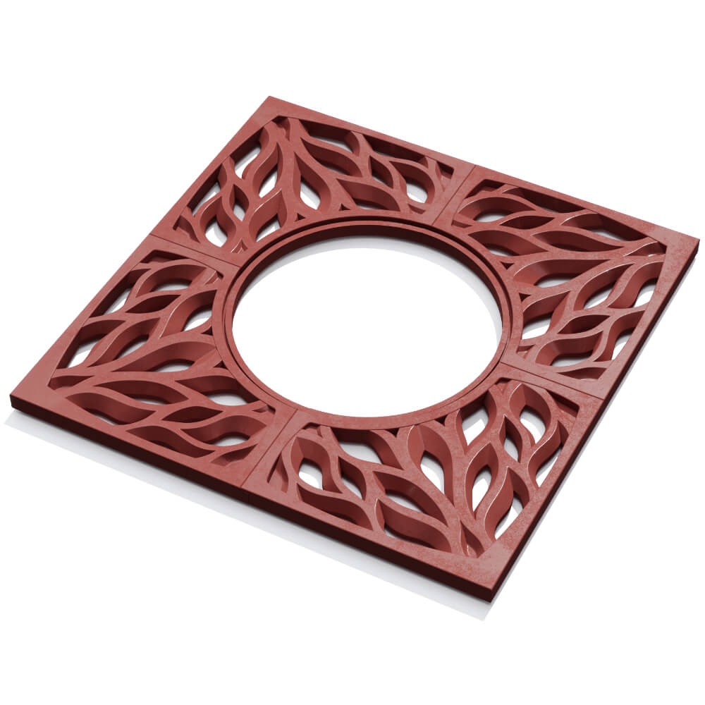 Приствольная решетка для дерева ZKING CRUST 1.2х1.2м Красная в Перми фото