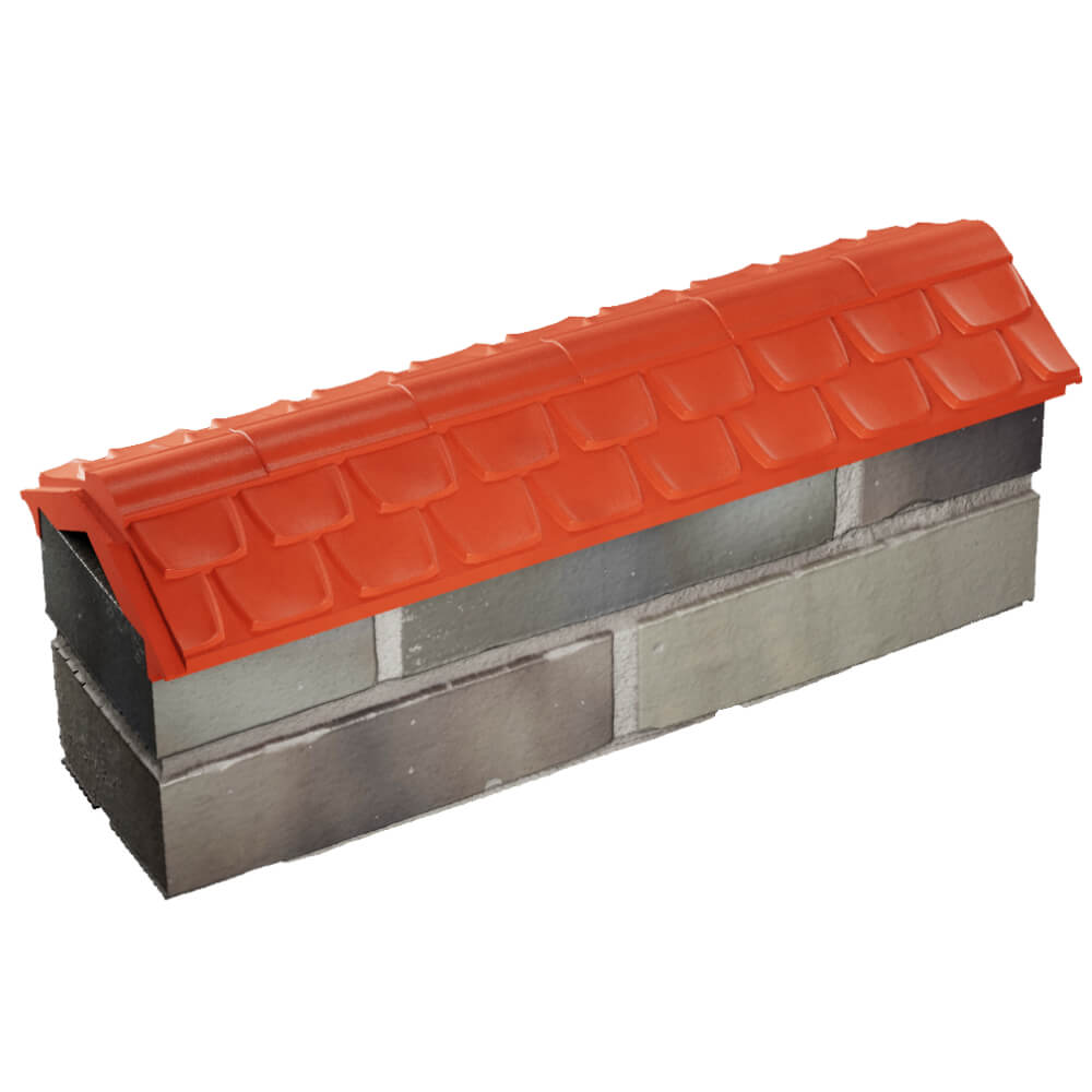 Парапет Zking Эльбрус Красный с посадкой на 0.5 кирпича (130мм) в Перми фото