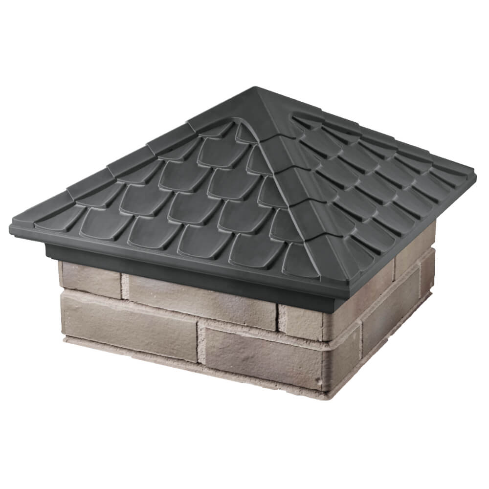 Колпак Zking Эльбрус Серый на столб 1.5х1.5 кирпича (385х385мм) в Перми фото