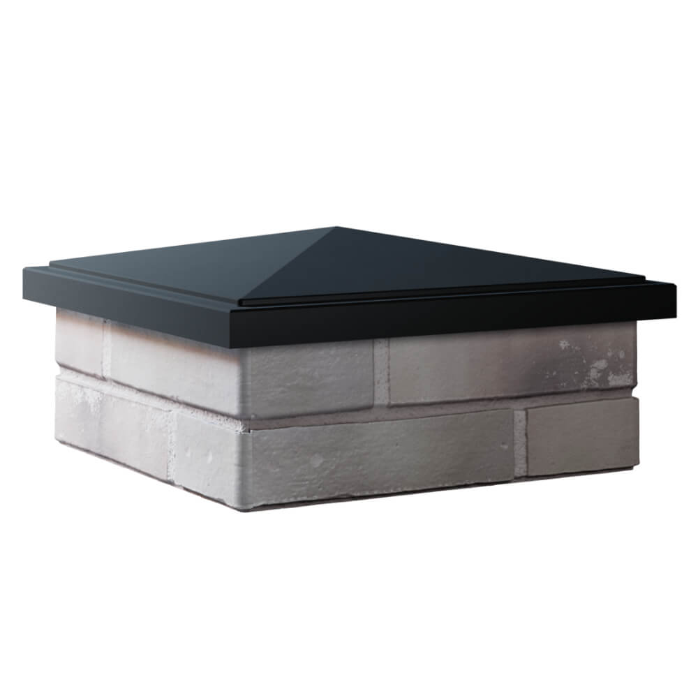 Колпак Zking БонаМоно Черный на столб 1.5х1.5 кирпича (385х385, 400х400мм) в Перми фото