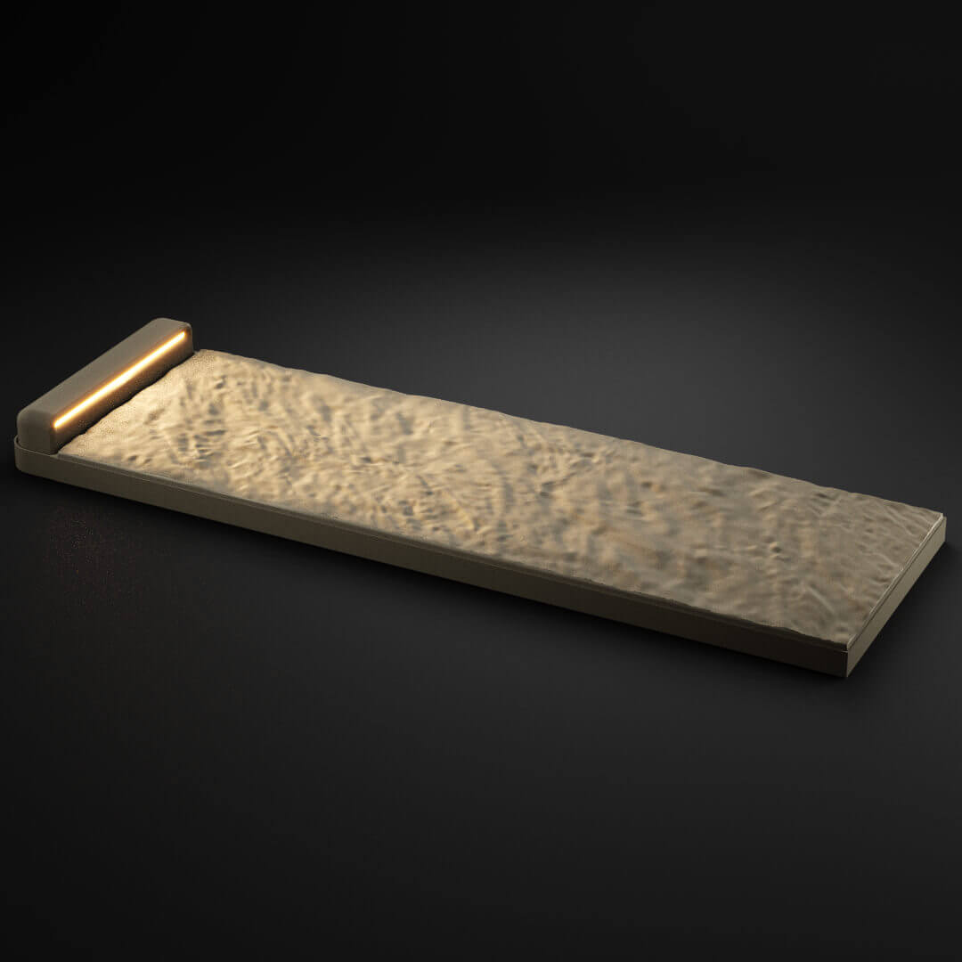 LED Светильник для шаговой плиты STONE Светлая Галька 330х75х98мм в Перми фото