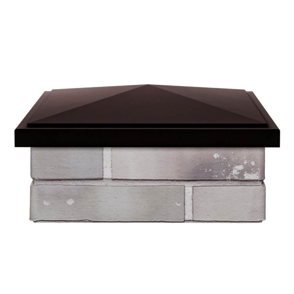 Колпак Zking БонаМоно Коричневый на столб 1.5х1.5 кирпича (385х385, 400х400мм) Пермь фото