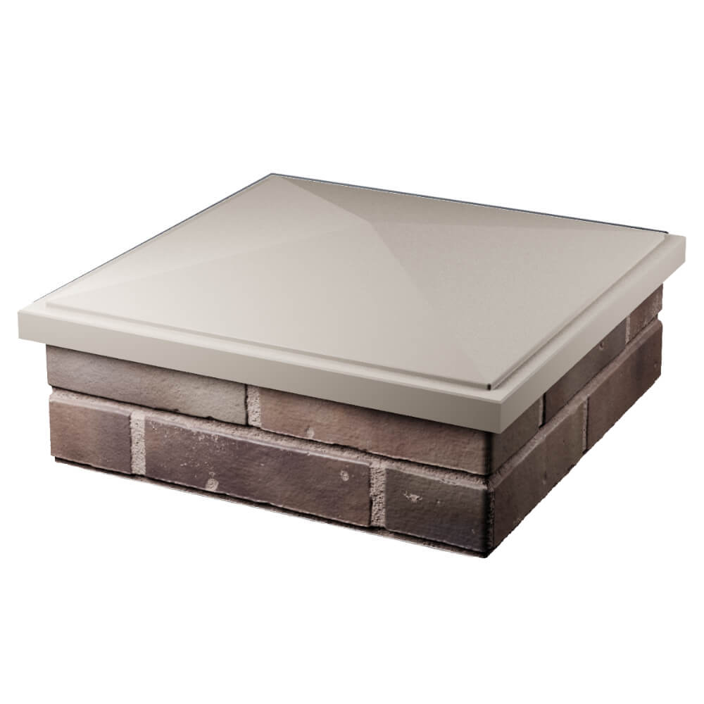 Колпак Zking БонаМоно Бежевый на столб 2х2 кирпича (515х515, 530х530мм) в Перми фото