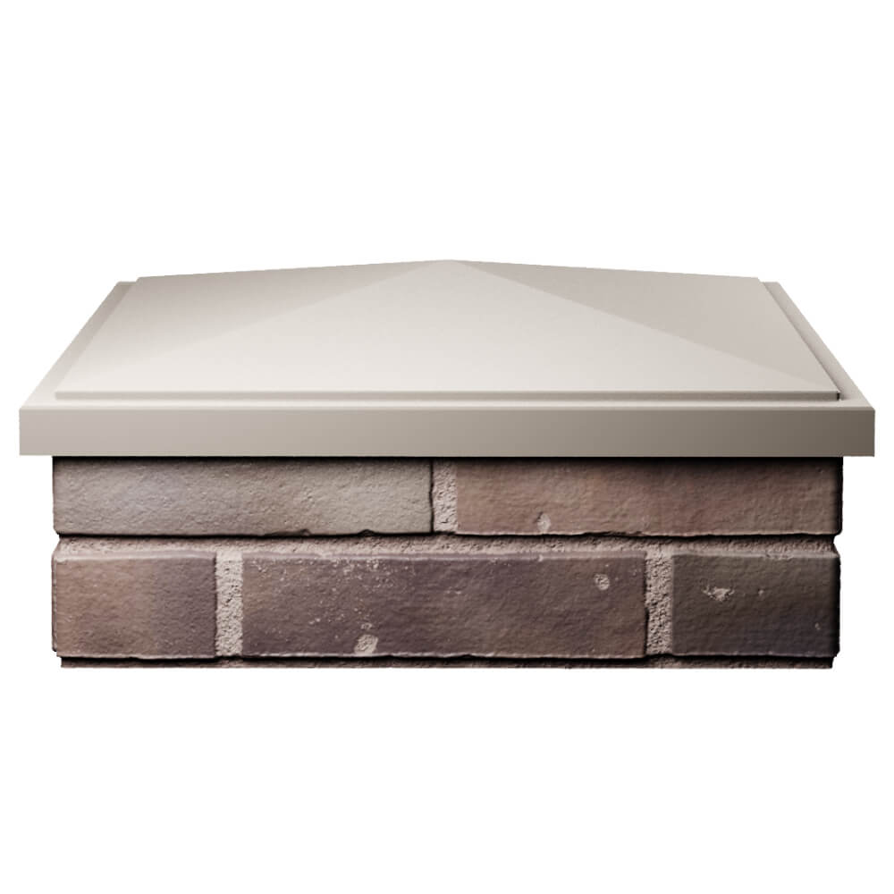 Колпак Zking БонаМоно Бежевый на столб 2х2 кирпича (515х515, 530х530мм) Пермь фото