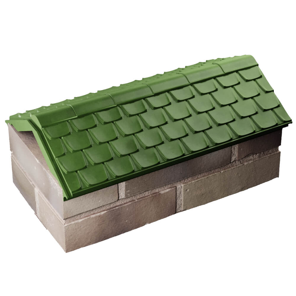 Парапет Zking Эльбрус Зеленый с посадкой на 1 кирпич (255мм) в Перми фото