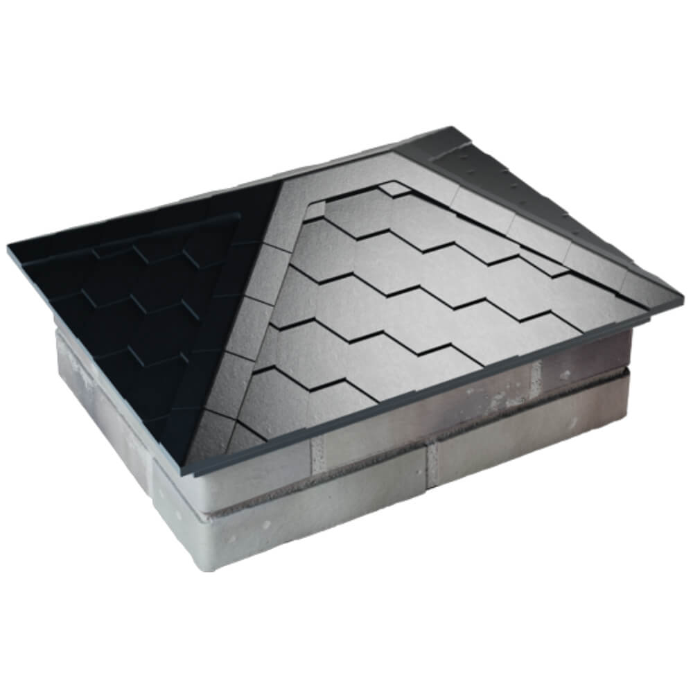 Колпак Zking Эверест Черный на столб 2х1.5 кирпича (520х390мм) Пермь фото