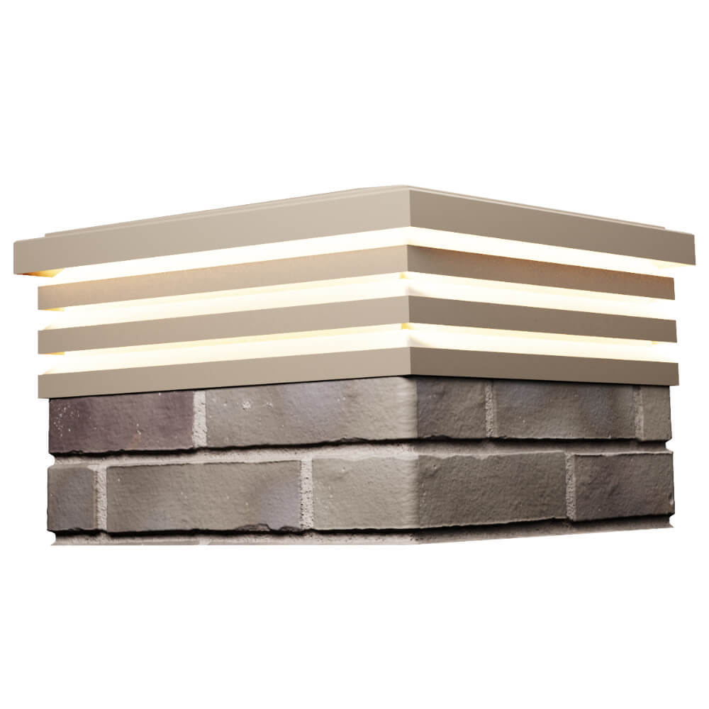 Колпак Zking Бона ХайТек Бежевый на столб 1.5х1.5 кирпича (385х385мм) с подсветкой в Перми фото