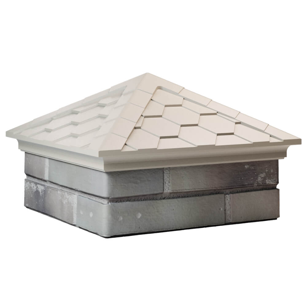 Колпак Zking Эверест Бежевый на столб 1.5х1.5 кирпича (390х390мм) в Перми фото