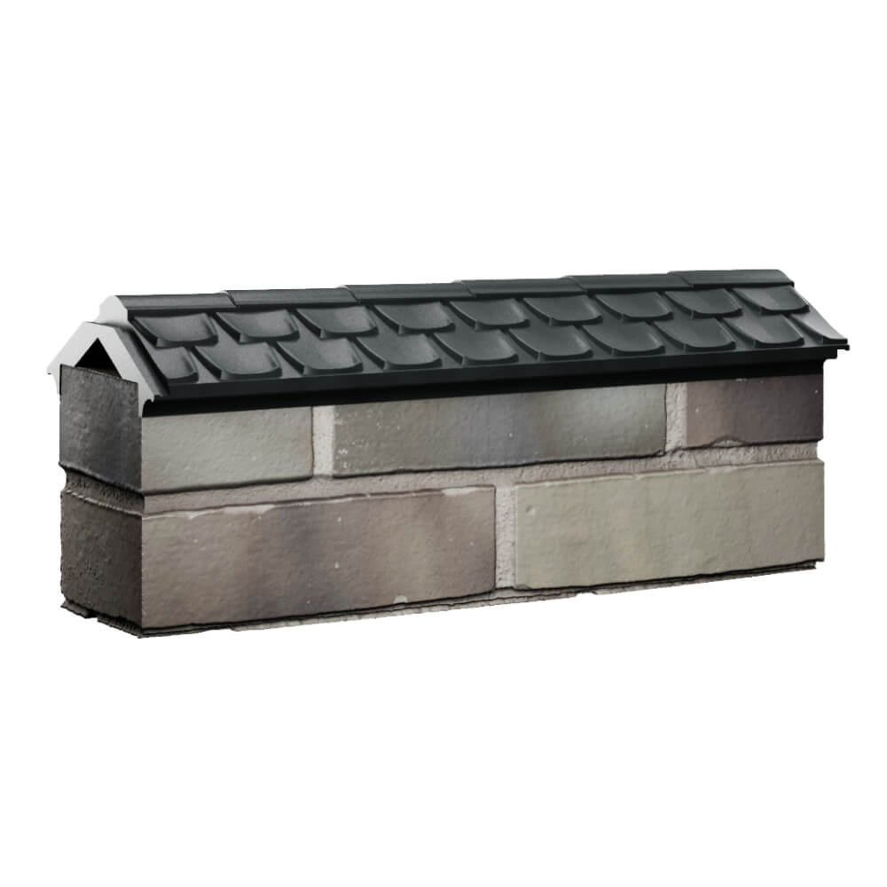 Парапет Zking Эльбрус Черный с посадкой на 0.5 кирпича (130мм) Пермь фото