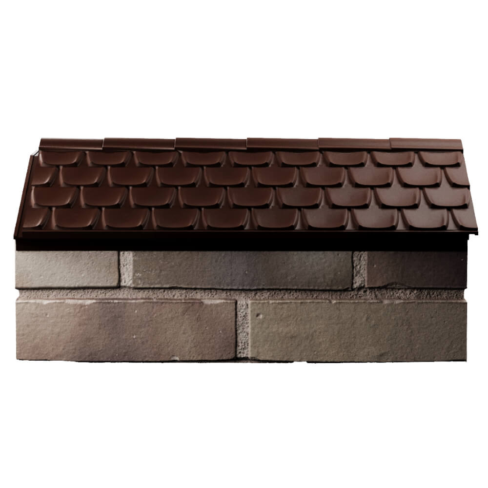 Парапет Zking Эльбрус Коричневый с посадкой на 1 кирпич (255мм) в Перми фото