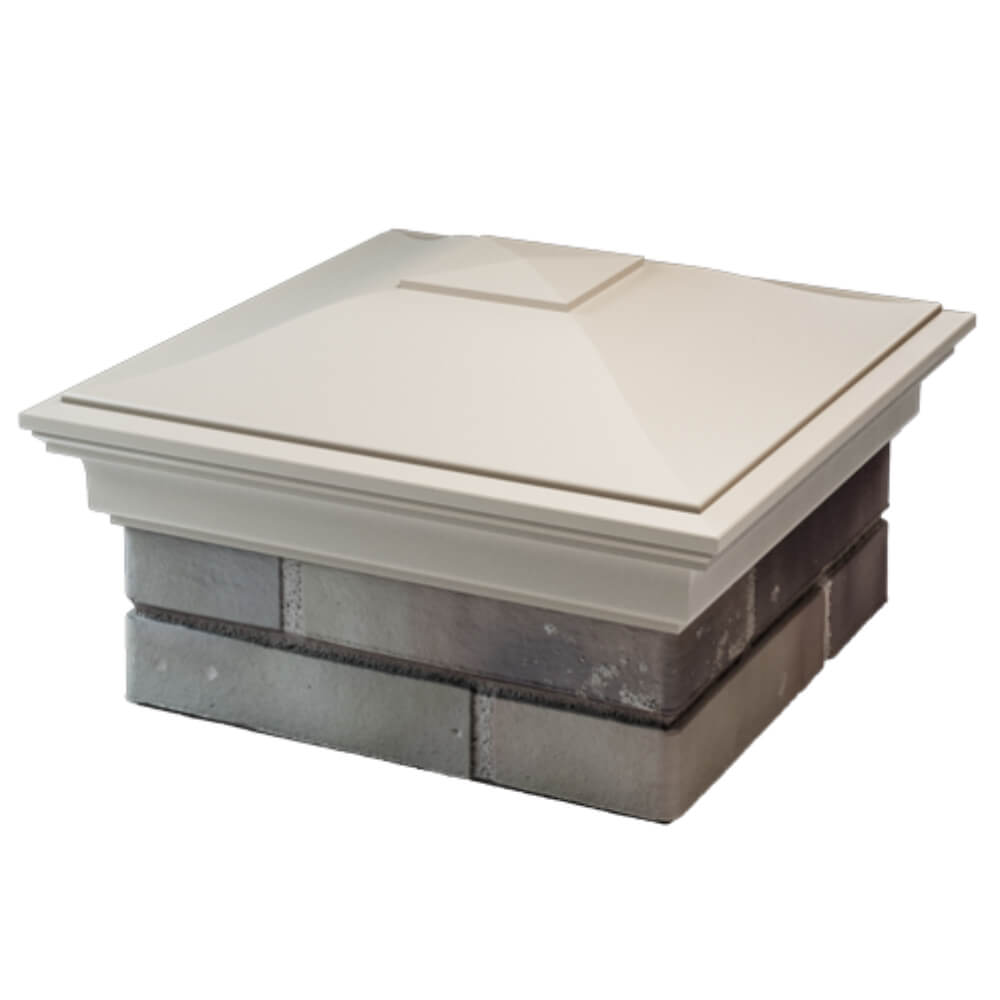 Колпак Zking Монблан Бежевый на столб 1.5х1.5 кирпича (385х385мм) в Перми фото