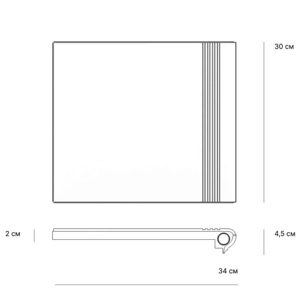 Ступень рядовая Verona 300х340х20мм Серый