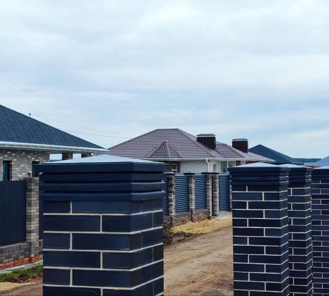 Колпак Zking Бона ХайТек Серый на столб 1.5х1.5 кирпича (385х385мм) в Перми фото