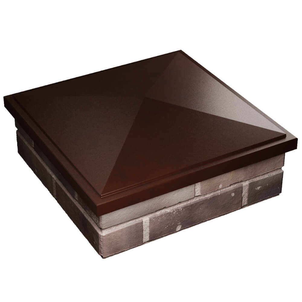 Колпак Zking БонаМоно Коричневый на столб 2х2 кирпича (515х515, 530х530мм) в Перми фото