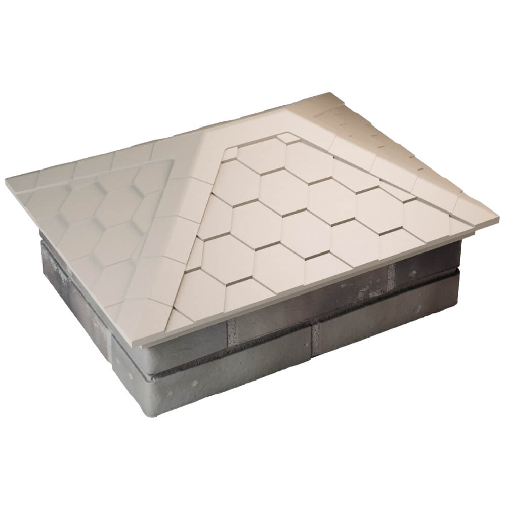 Колпак Zking Эверест Бежевый на столб 2х1.5 кирпича (520х390мм) Пермь фото