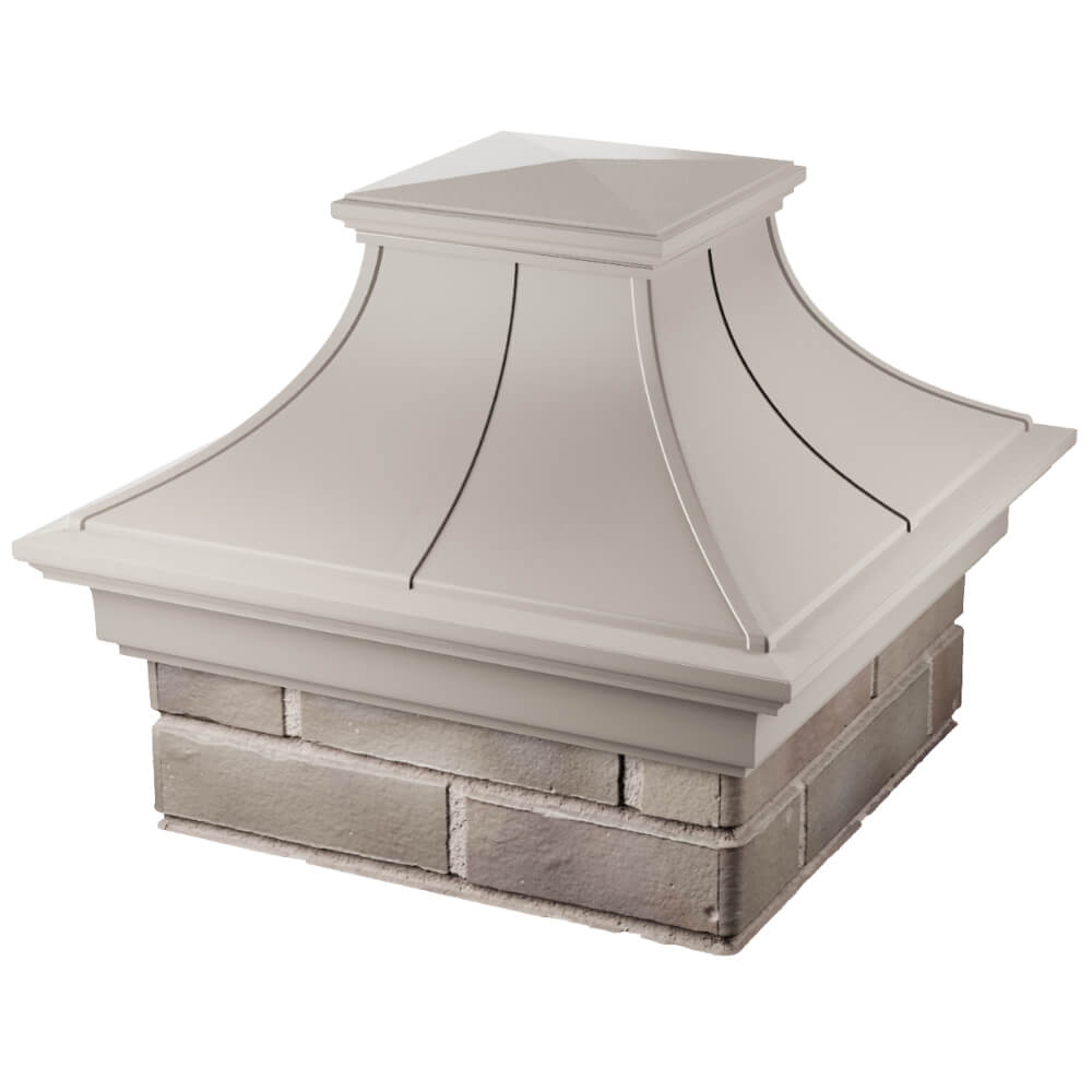 Колпак Zking Монблан Премиум Бежевый на столб 1.5х1.5 кирпича (385х385мм) в Перми фото