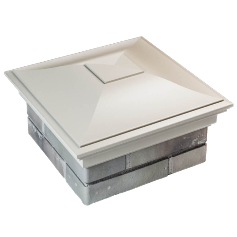 Колпак Zking Монблан Бежевый на столб 1.5х1.5 кирпича (385х385мм) в Перми фото