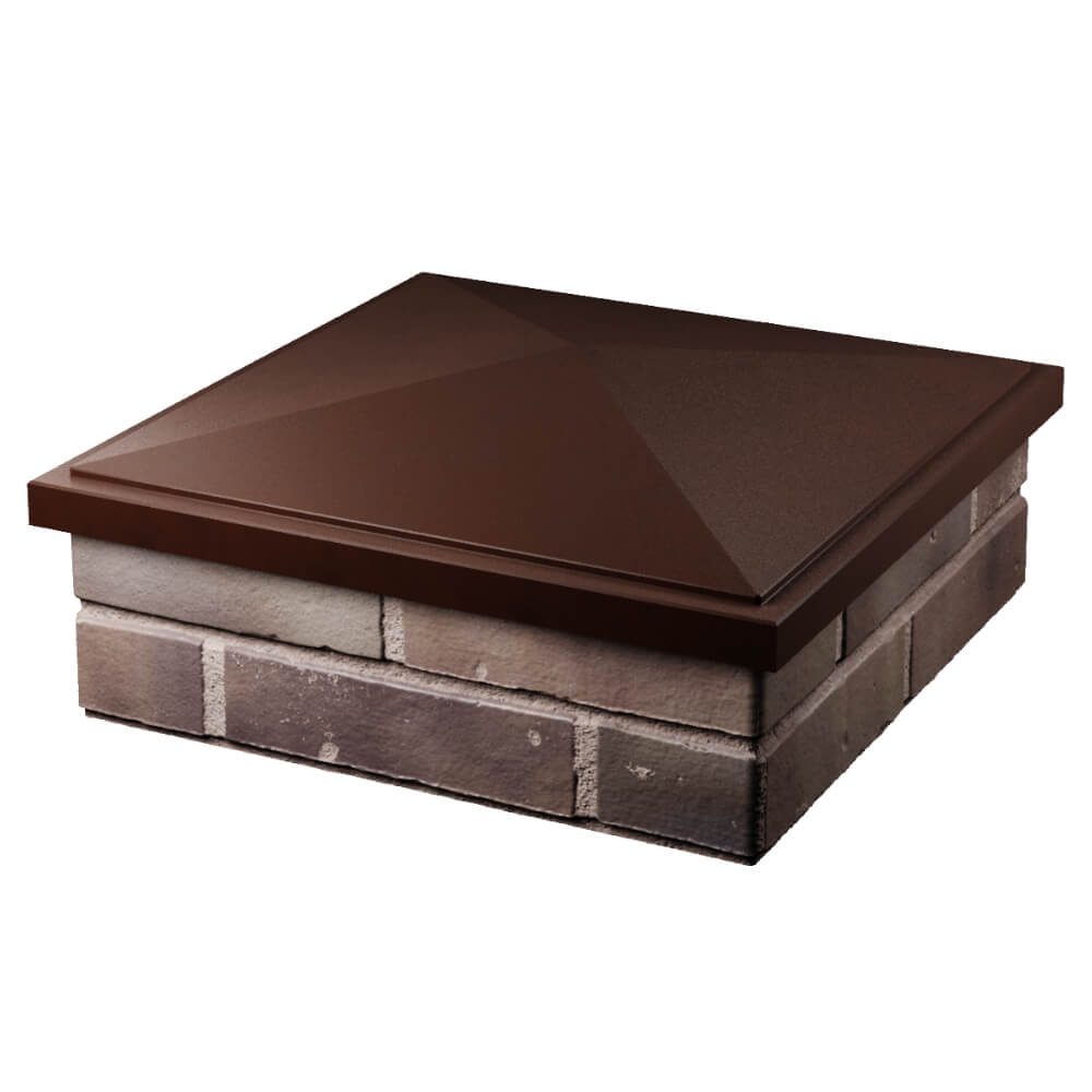 Колпак Zking БонаМоно Коричневый на столб 2х2 кирпича (515х515, 530х530мм) в Перми фото