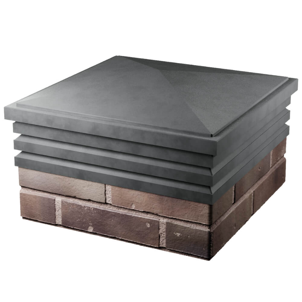 Колпак Zking Бона ХайТек Серый на столб 2х2 кирпича (513х513мм) в Перми фото