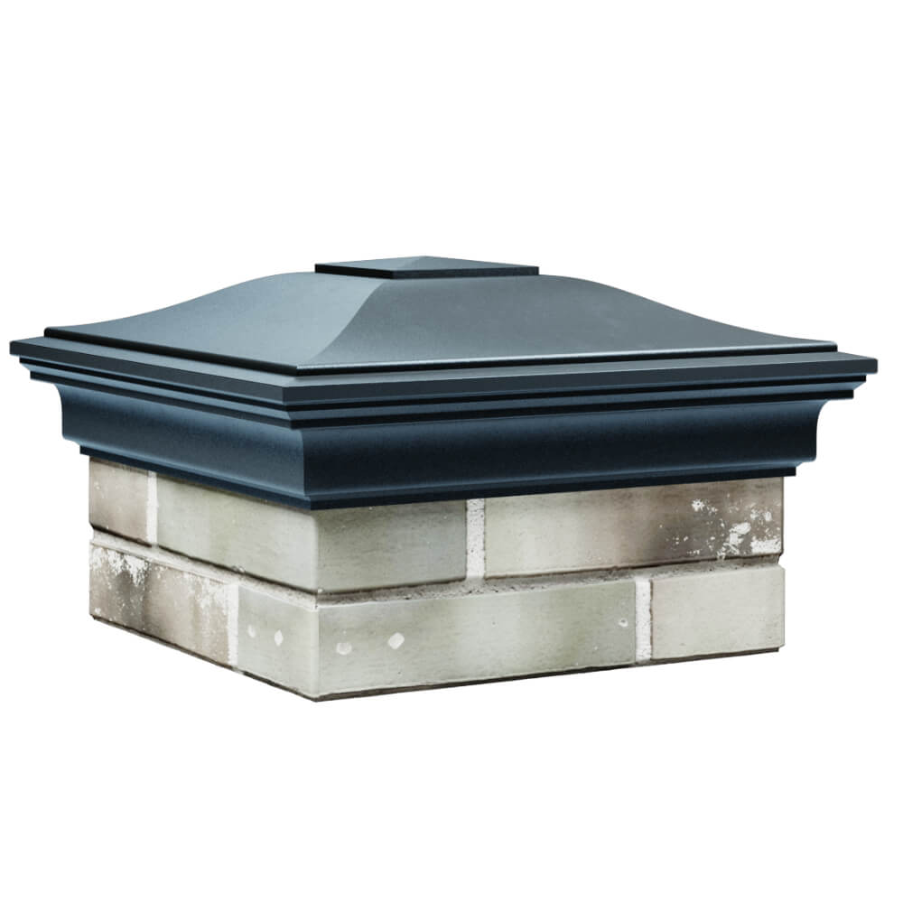 Колпак Zking Монблан Серый на столб 1.5х1.5 кирпича (385х385мм) в Перми фото