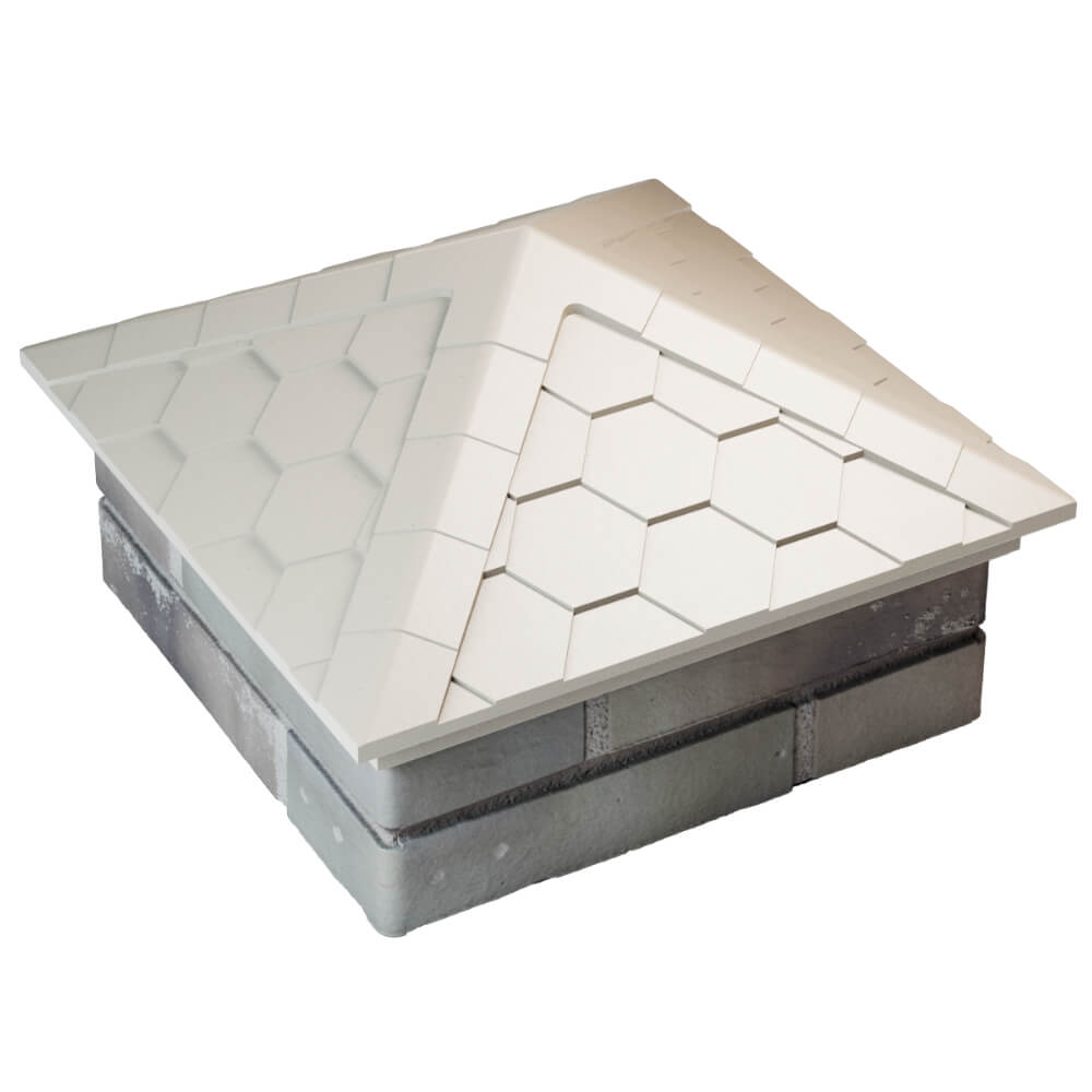 Колпак Zking Эверест Бежевый на столб 1.5х1.5 кирпича (390х390мм) в Перми фото