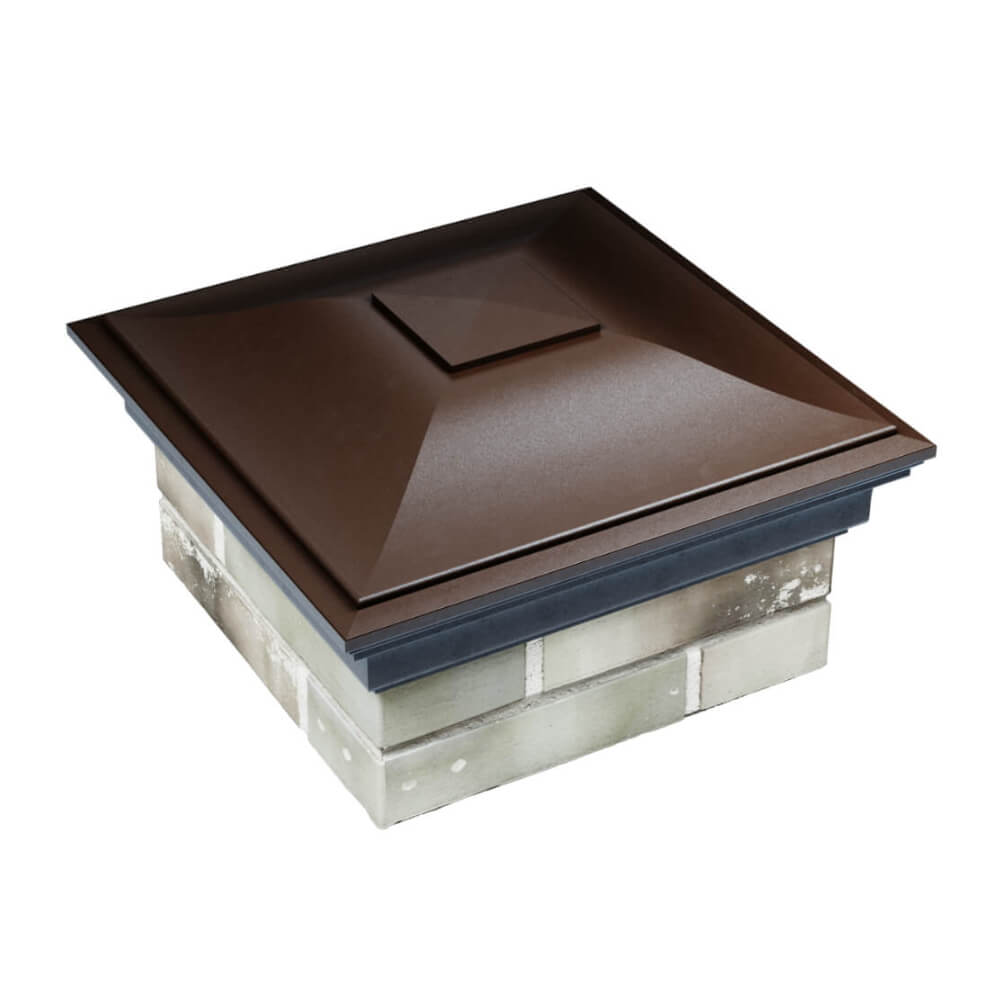 Колпак Zking Монблан Коричневый на столб 1.5х1.5 еврокирпича 0.7НФ (355х355мм) в Перми фото