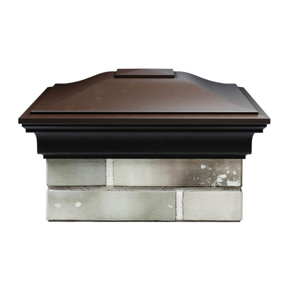 Колпак Zking Монблан Коричневый на столб 1.5х1.5 еврокирпича 0.7НФ (355х355мм) Пермь фото